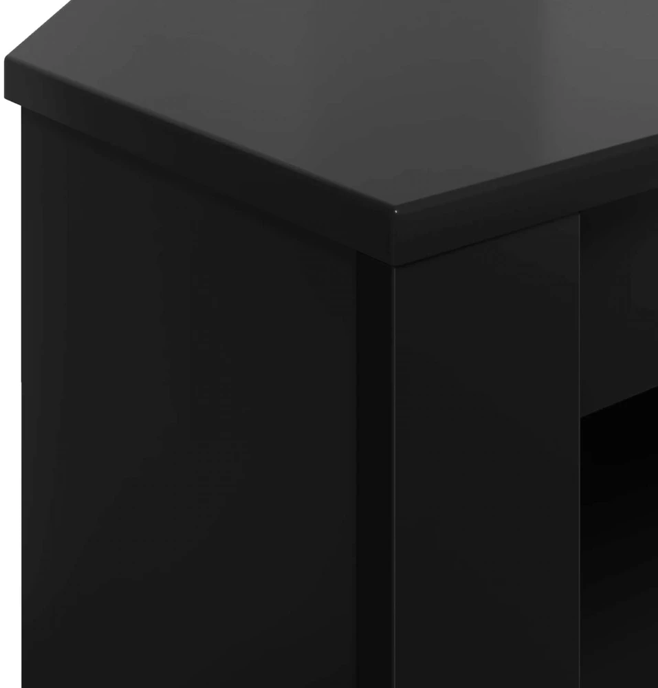 TV staliukas KampinėTVspintelė 102 x 40,5 x 45 cm Juoda Apdirbta mediena