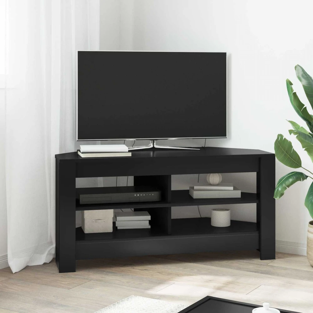 TV staliukas KampinėTVspintelė 102 x 40,5 x 45 cm Juoda Apdirbta mediena