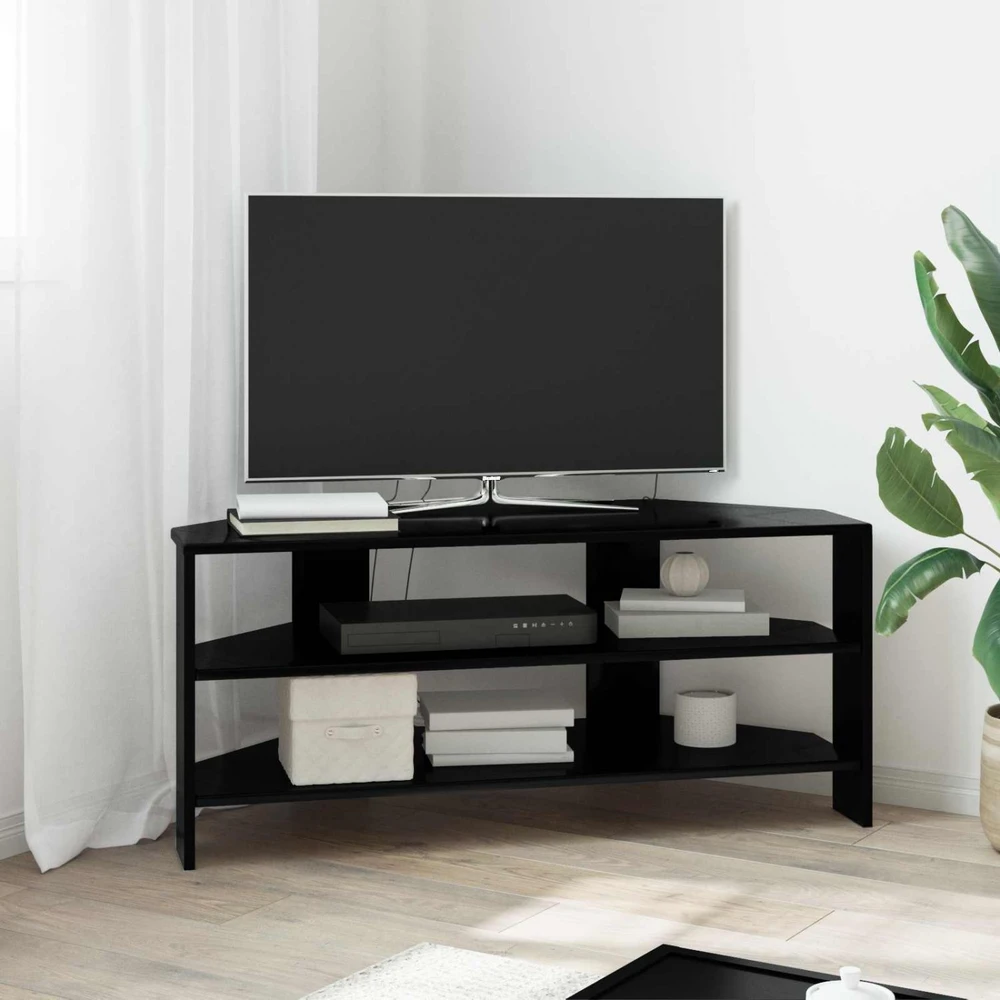 TV staliukas KampinėTVspintelė 102x40,5x45cm Juoda Apdirbta mediena