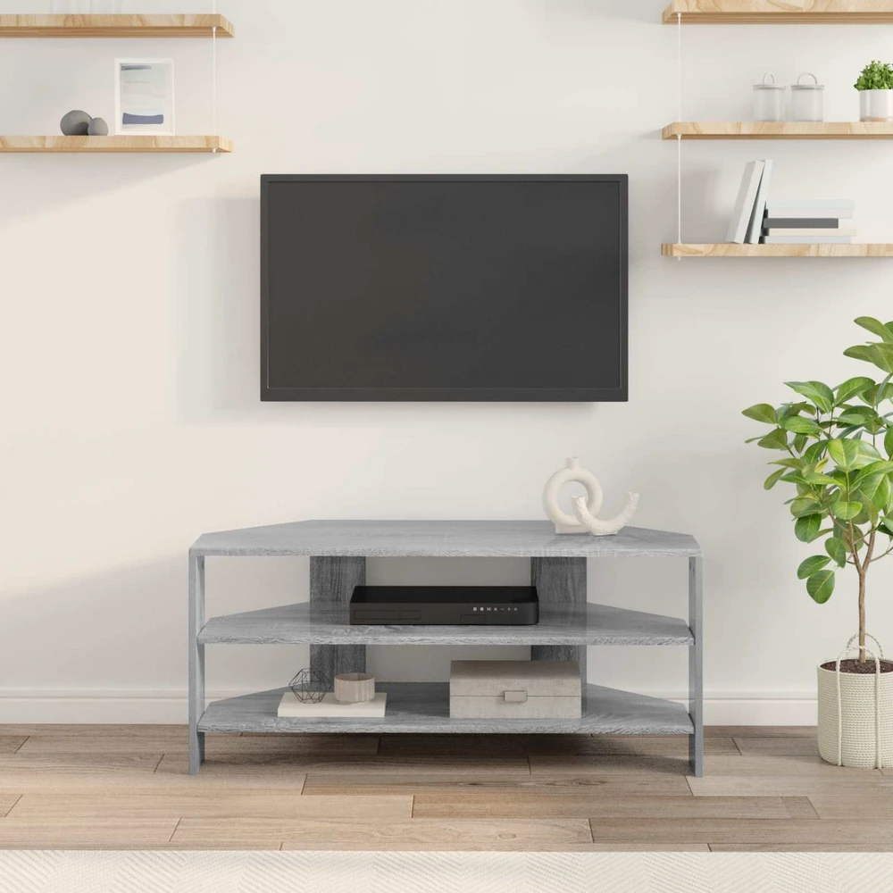 TV staliukas KampinėTVspintelė 102x40,5x45cm Pilkas Sonoma Apdirbta mediena