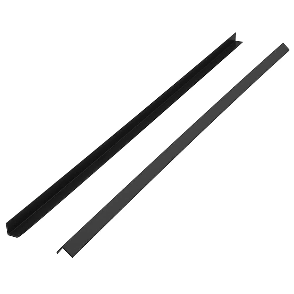 Kampiniai grindų dangos apvadai, 5vnt., juodi, 170cm, WPC
