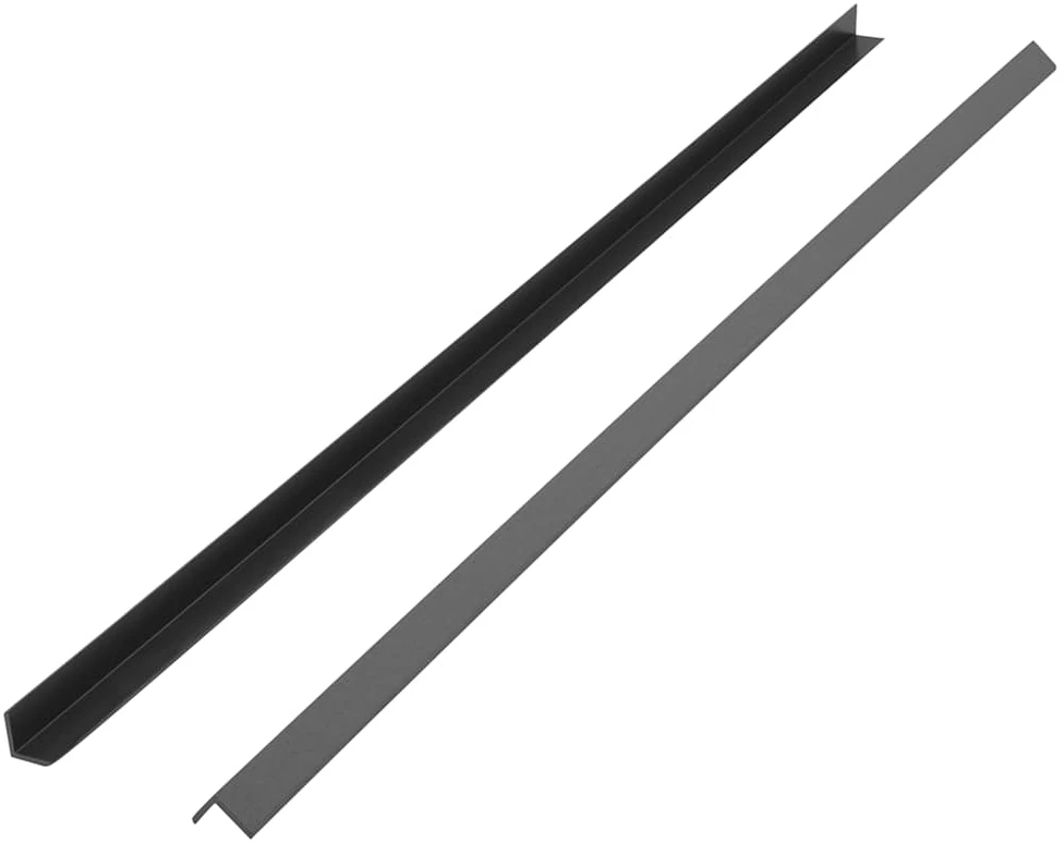 Kampiniai grindų dangos apvadai, 5vnt., pilki, 170cm, WPC