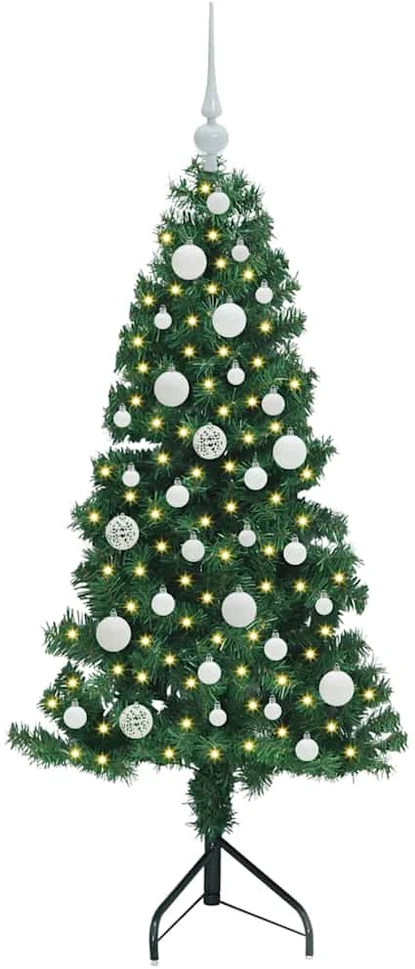 Kampinis dirbtinis Kalėdų medis Žalia 120 cm PVC ir metalas