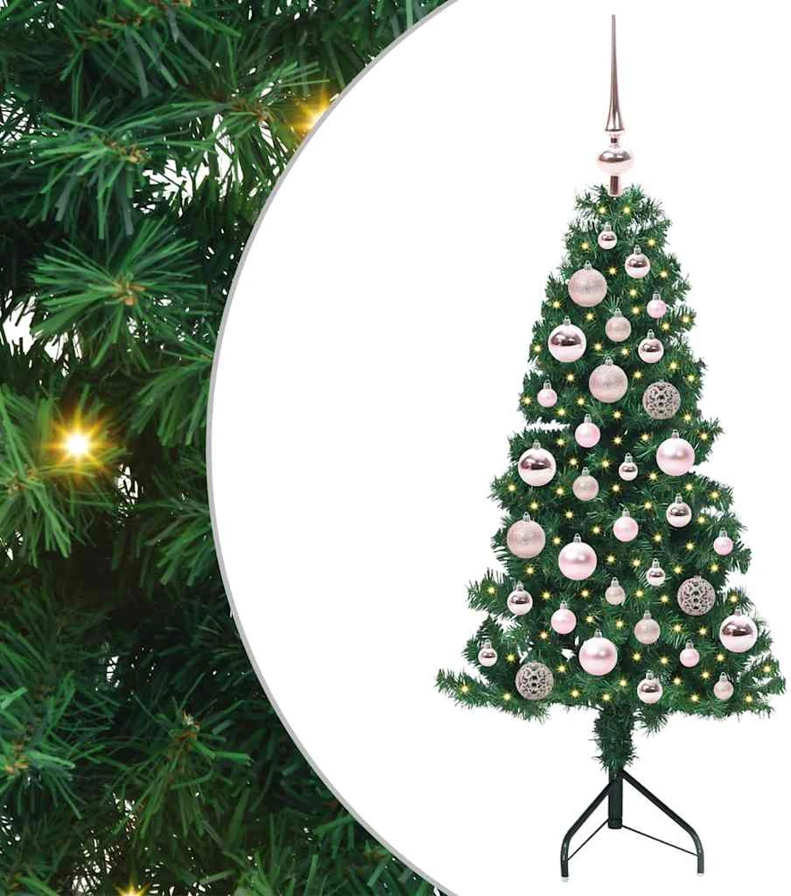 Kampinis dirbtinis Kalėdų medis Žalia 120 cm PVC ir metalas