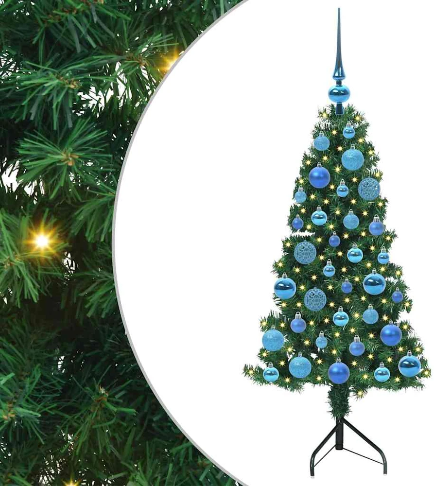 Kampinis dirbtinis Kalėdų medis Žalia 120 cm PVC ir metalas