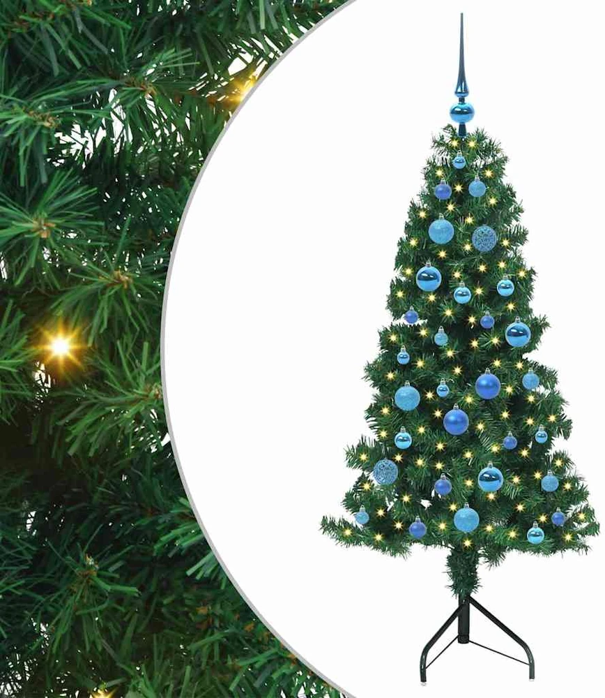 Kampinis dirbtinis Kalėdų medis Žalia 150 cm PVC ir metalas