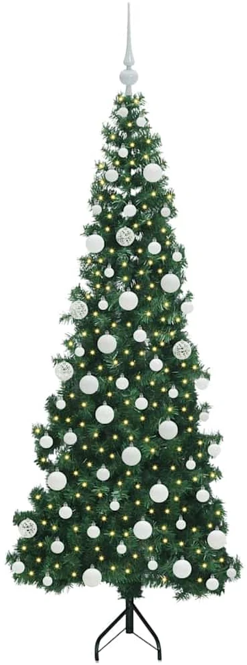 Kampinis dirbtinis Kalėdų medis Žalia 180 cm PVC ir metalas