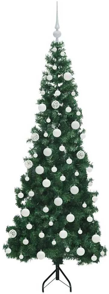 Kampinis dirbtinis Kalėdų medis Žalia 180 cm PVC ir metalas