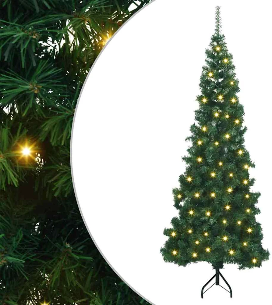 Kampinis dirbtinis Kalėdų medis Žalia 180 cm PVC ir metalas