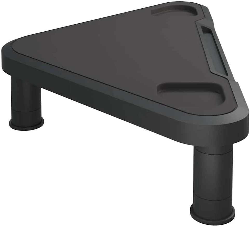 Kampinis monitoriaus stovas, juodos spalvos, 49x28x10,5cm