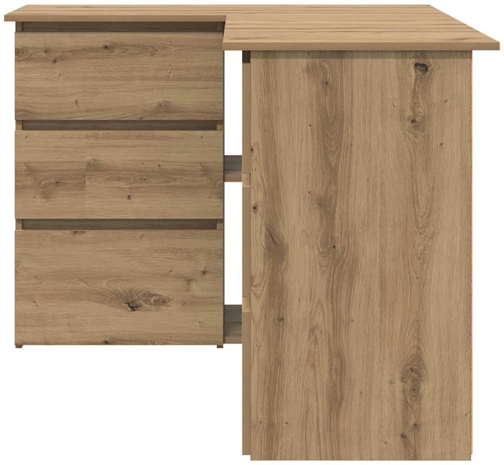 Kampinis rašomasis stalas, artisano, 145x100x76cm, mediena