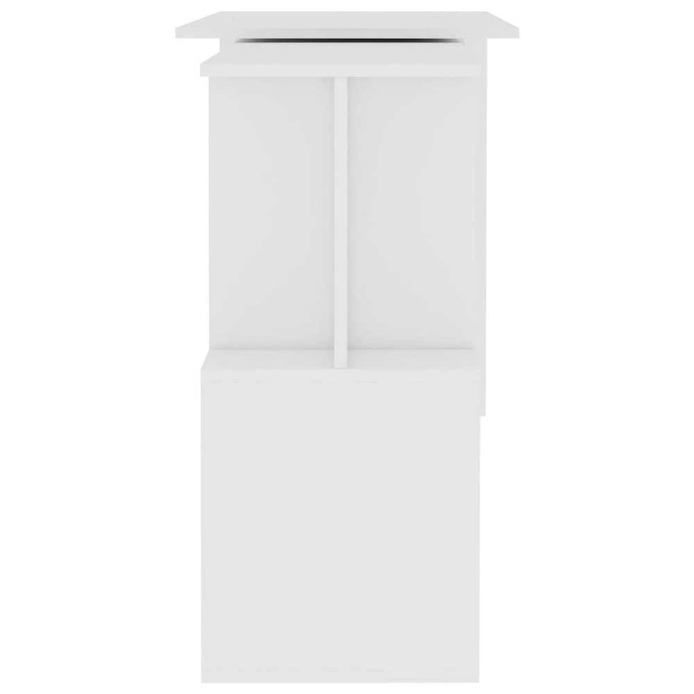Kampinis rašomasis stalas, baltas, 200x50x76cm, mediena