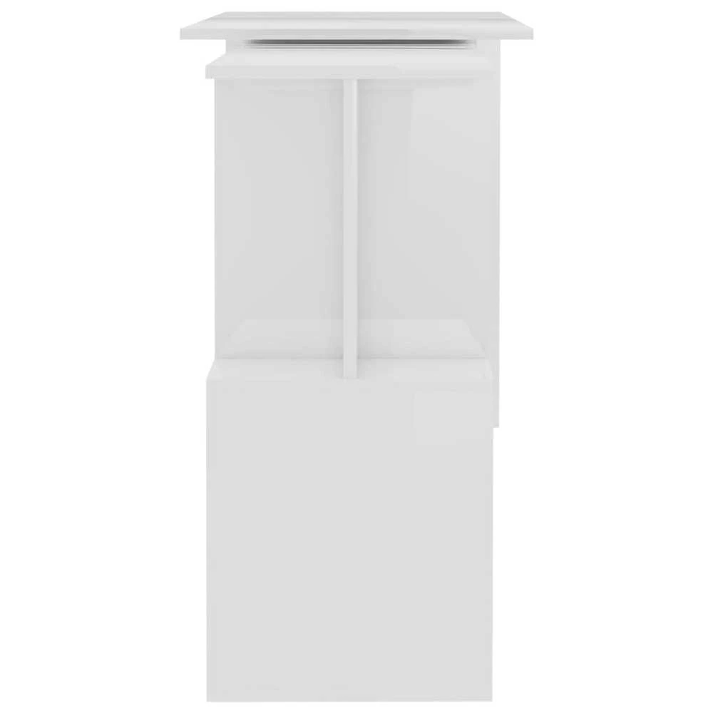 Kampinis rašomasis stalas, baltas, 200x50x76cm, mediena