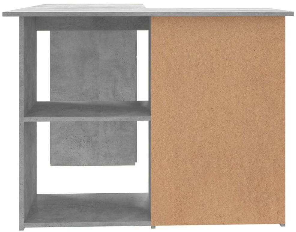 Kampinis rašomasis stalas, betono, 145x100x76cm, mediena