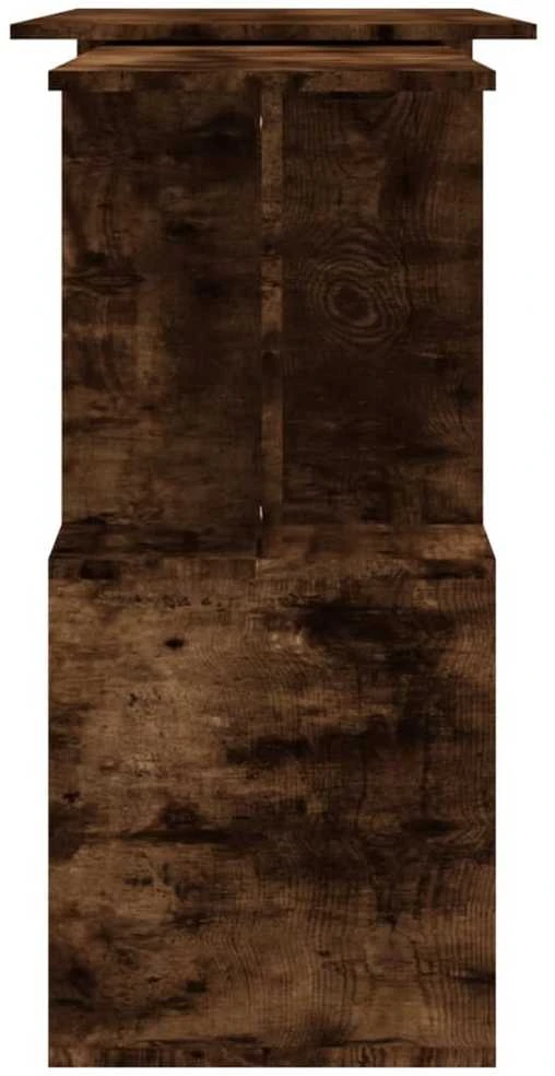 Kampinis rašomasis stalas, dūminio ąžuolo, 200x50x76cm, mediena