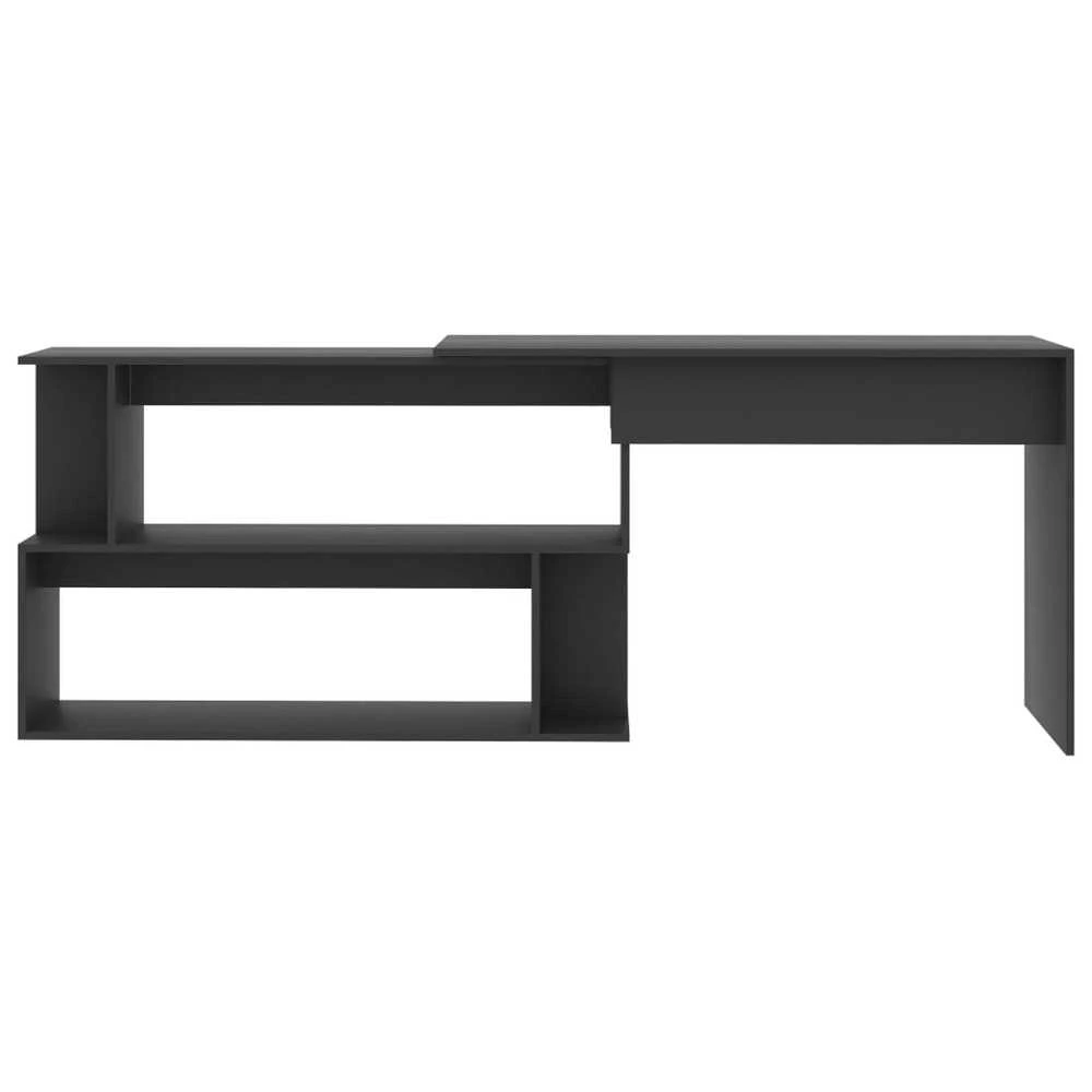Kampinis rašomasis stalas, pilkas, 200x50x76cm, MDP