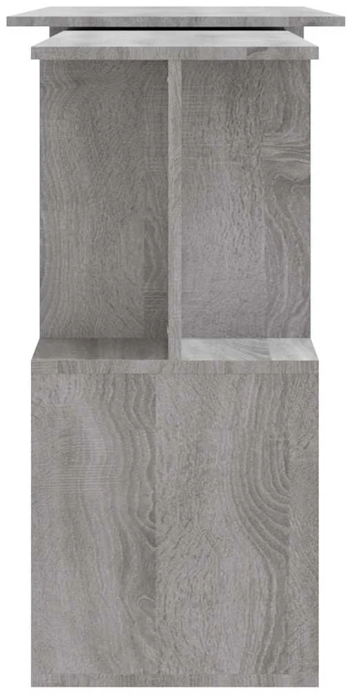 Kampinis rašomasis stalas, pilkas ąžuolo, 200x50x76cm, mediena