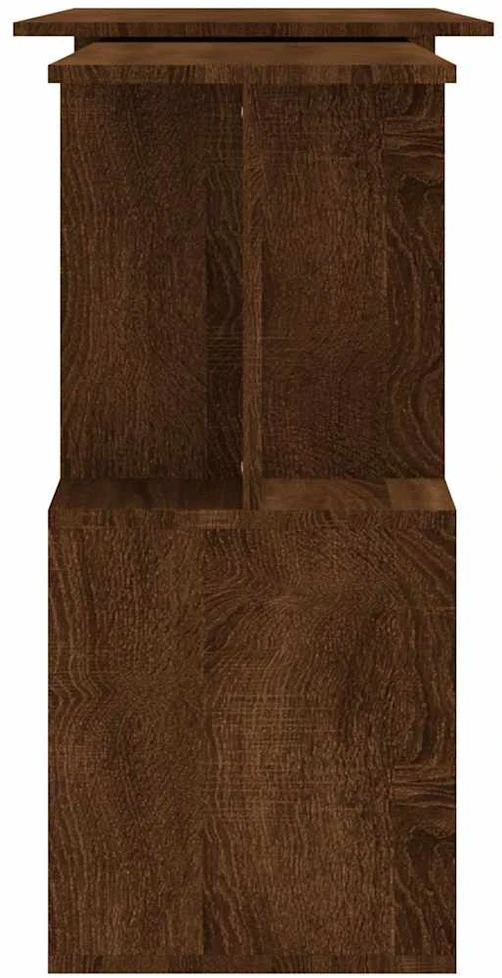 Kampinis rašomasis stalas, rudas ąžuolo, 200x50x76cm, mediena