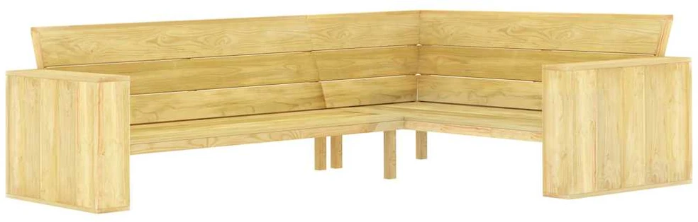Kampinis sodo suoliukas, 239cm, impregnuota pušies mediena