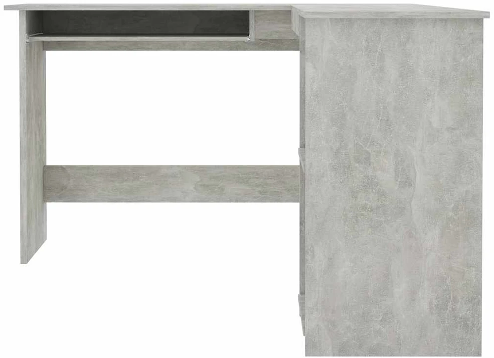 Kampinis stalas, betono, 120x140x75cm, mediena, L formos