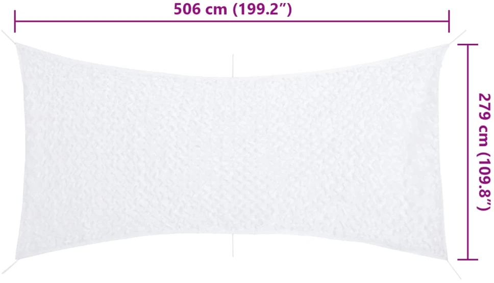 Kamufliažinis tinklas su krepšiu, baltos spalvos, 506x279cm