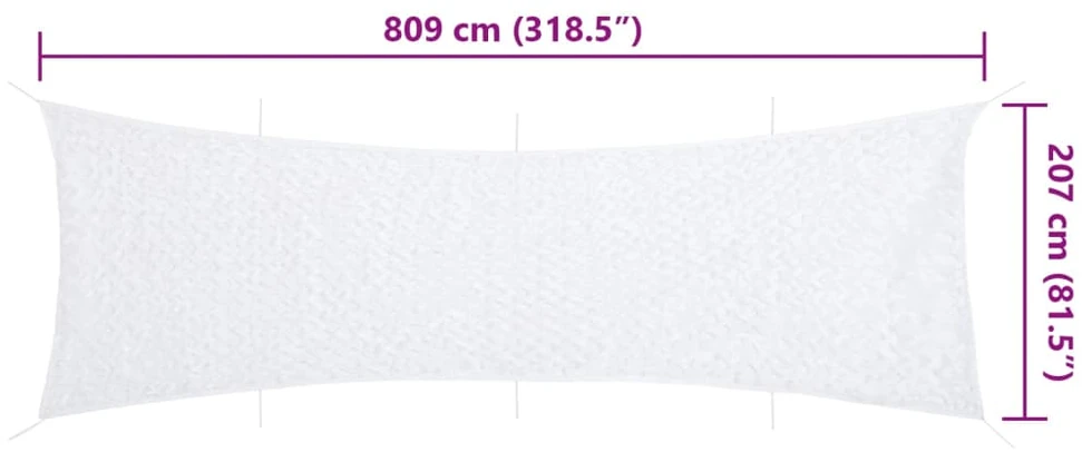 Kamufliažinis tinklas su krepšiu, baltos spalvos, 809x207cm