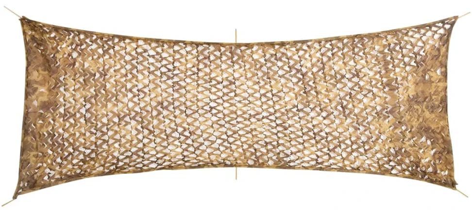 Kamufliažinis tinklas su krepšiu, smėlio spalvos, 412x144cm