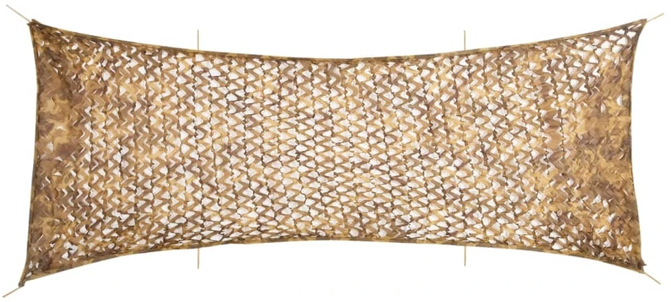 Kamufliažinis tinklas su krepšiu, smėlio spalvos, 721x294cm