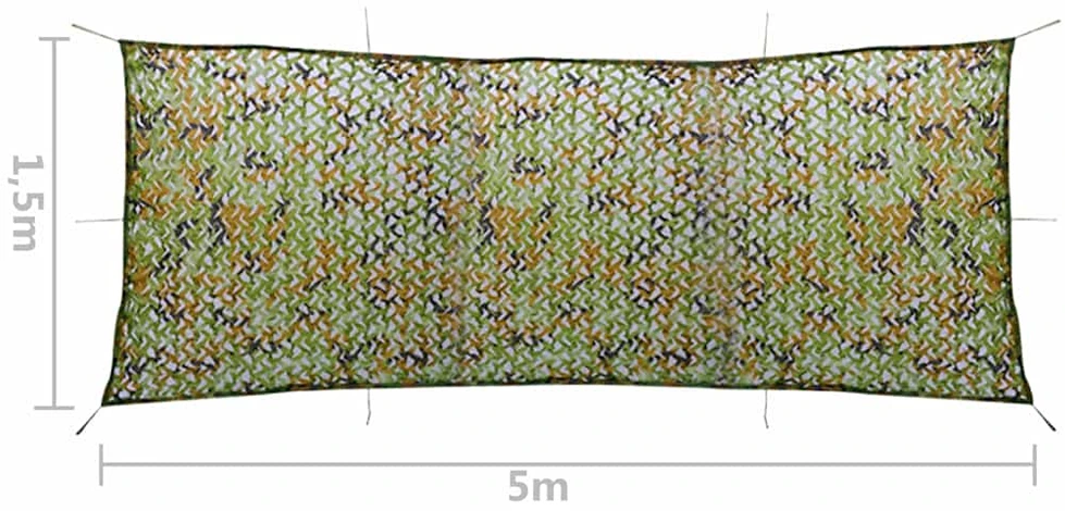 Kamufliažinis tinklas su laikymo krepšiu, žalias, 1,5x5m