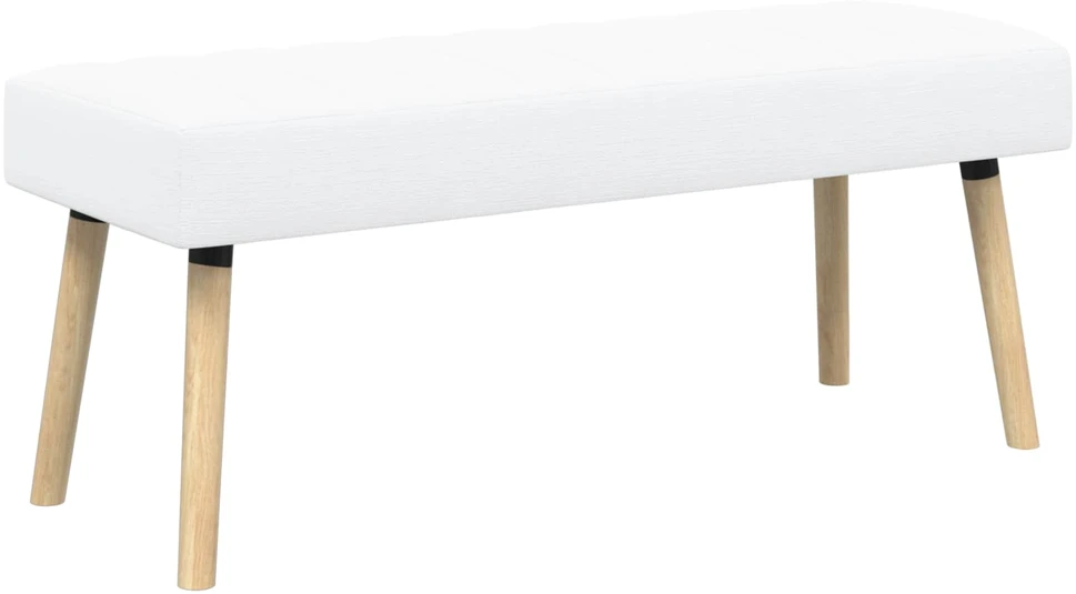 Kanalo paminkštintas suolas Balta 110 x 40 x 46 cm Audinys