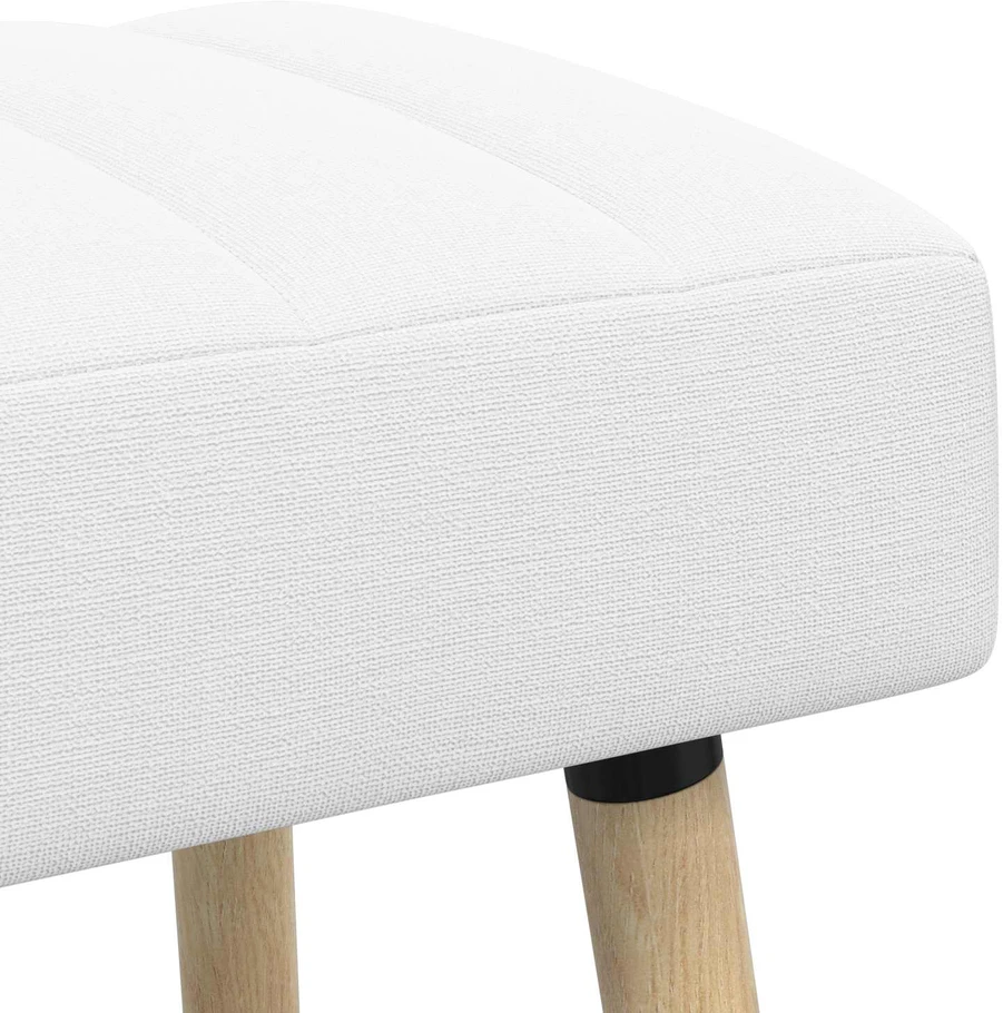 Kanalo paminkštintas suolas Balta 110 x 40 x 46 cm Audinys