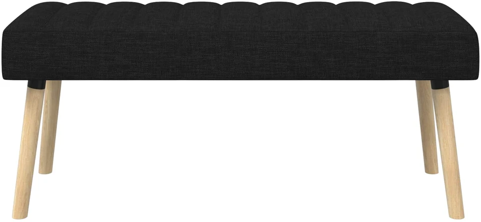 Kanalo paminkštintas suolas Juoda 110 x 40 x 46 cm Audinys