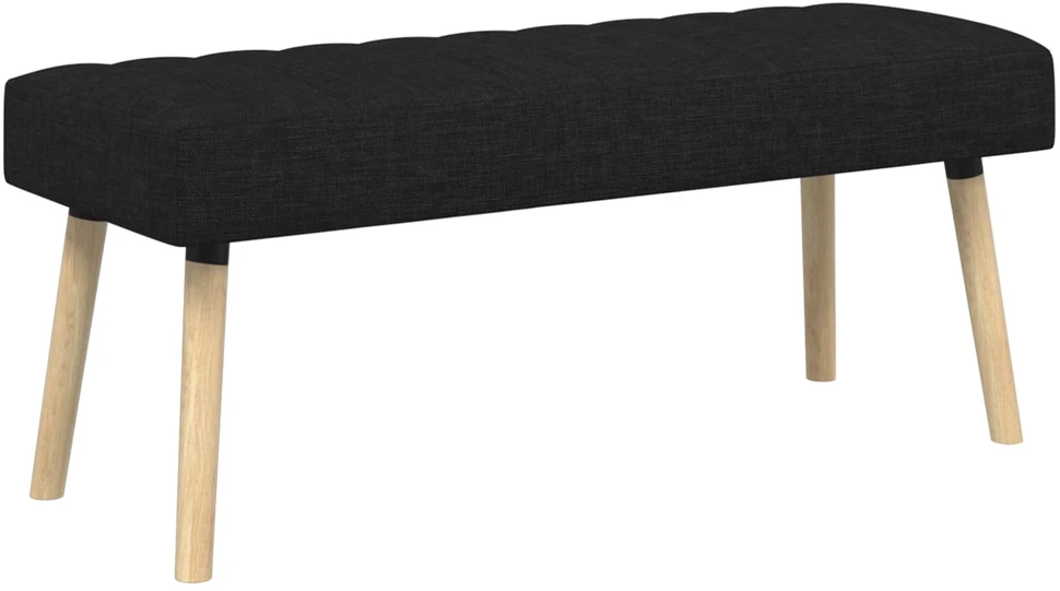 Kanalo paminkštintas suolas Juoda 110 x 40 x 46 cm Audinys