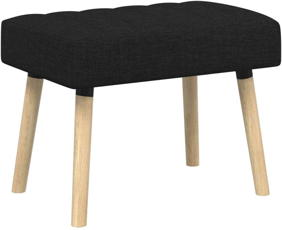 Kanalo paminkštintas suolas Juoda 60 x 40 x 45 cm Audinys