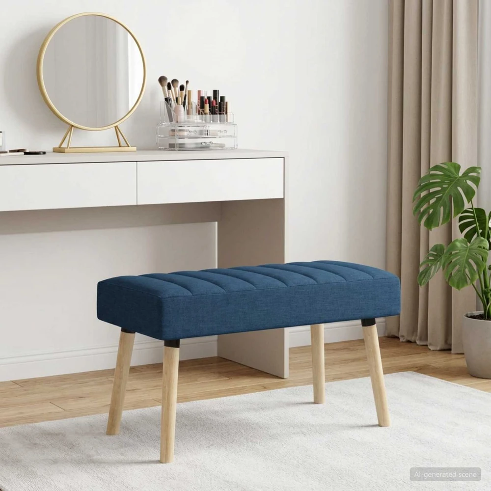 Kanalo paminkštintas suolas Mėlyna 80 x 40 x 46 cm Audinys