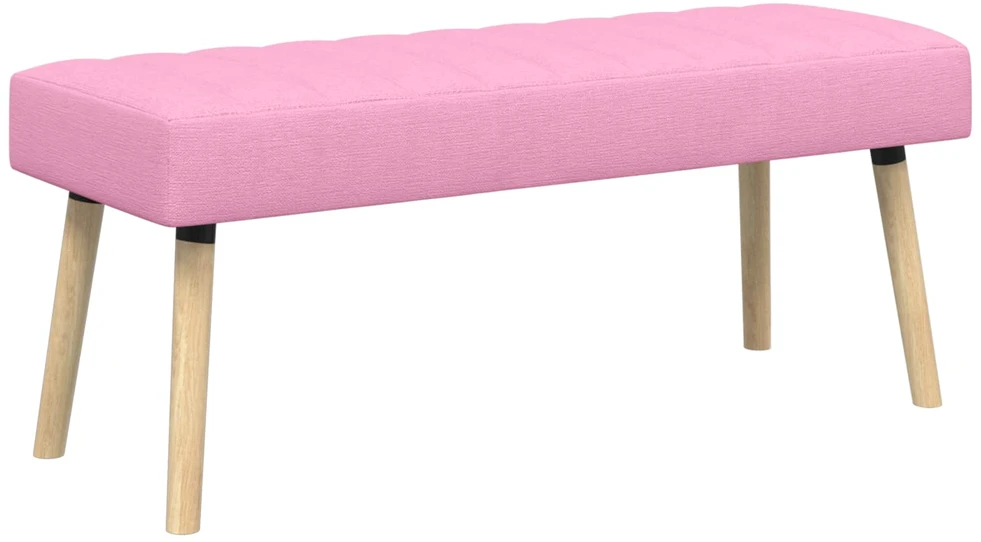 Kanalo paminkštintas suolas Rožinė 110 x 40 x 46 cm Audinys