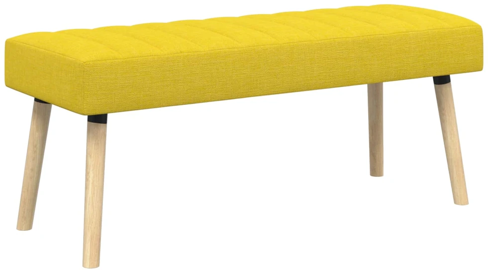 Kanalo paminkštintas suolas Šviesi geltona 110 x 40 x 46 cm