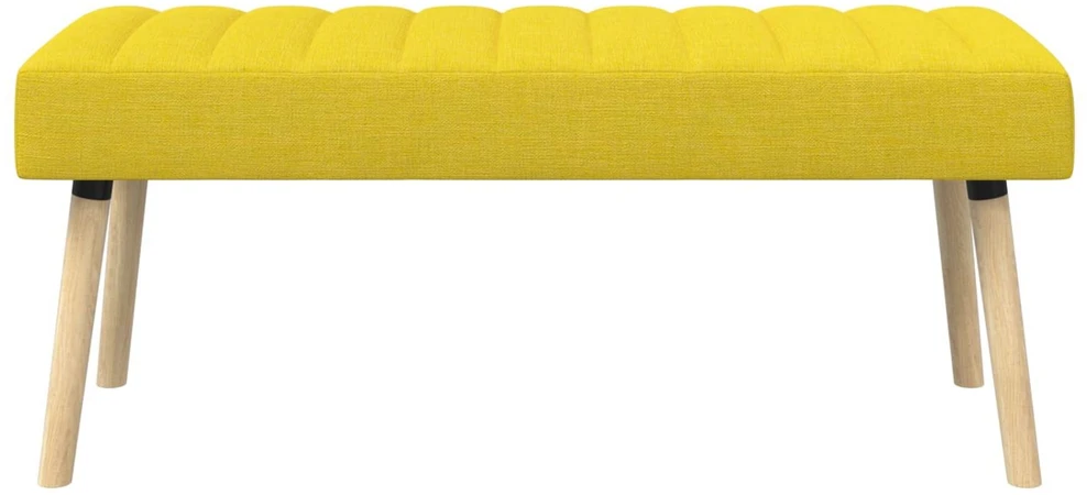 Kanalo paminkštintas suolas Šviesi geltona 110 x 40 x 46 cm