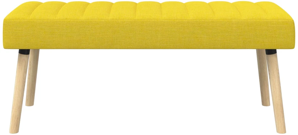 Kanalo paminkštintas suolas Šviesi geltona 110 x 40 x 46 cm