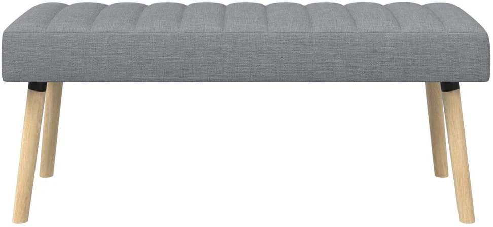 Kanalo paminkštintas suolas Šviesiai pilka 110 x 40 x 46 cm
