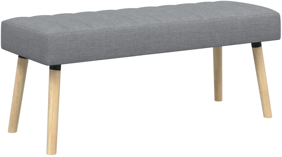 Kanalo paminkštintas suolas Šviesiai pilka 110 x 40 x 46 cm