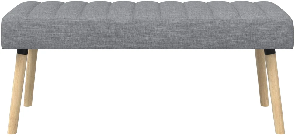 Kanalo paminkštintas suolas Šviesiai pilka 110 x 40 x 46 cm