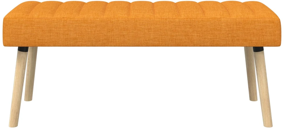 Kanalo paminkštintas suolas Tamsiai geltona 110 x 40 x 46 cm