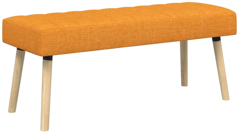 Kanalo paminkštintas suolas Tamsiai geltona 110 x 40 x 46 cm