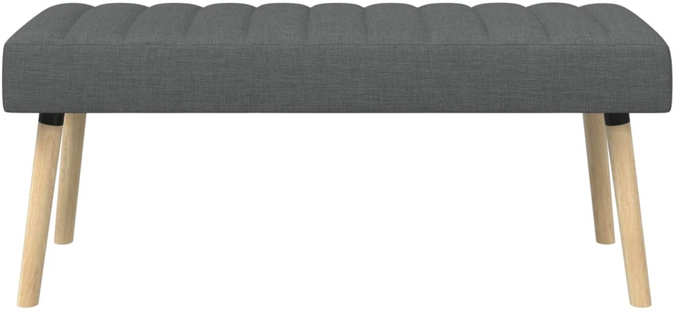 Kanalo paminkštintas suolas Tamsiai pilka 110 x 40 x 46 cm