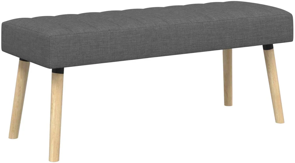 Kanalo paminkštintas suolas Tamsiai pilka 110 x 40 x 46 cm
