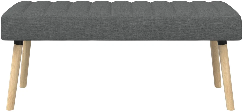 Kanalo paminkštintas suolas Tamsiai pilka 110 x 40 x 46 cm