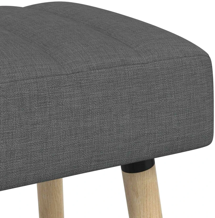 Kanalo paminkštintas suolas Tamsiai pilka 110 x 40 x 46 cm