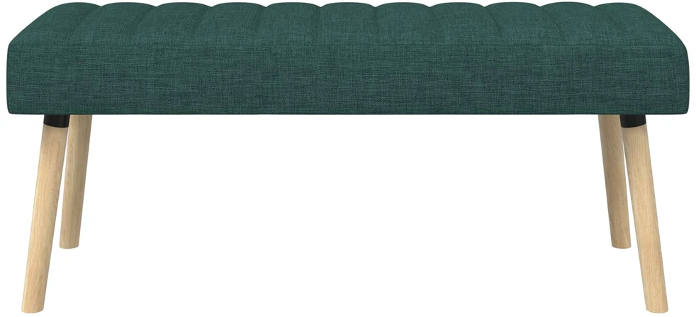 Kanalo paminkštintas suolas Tamsiai žalia 110 x 40 x 46 cm