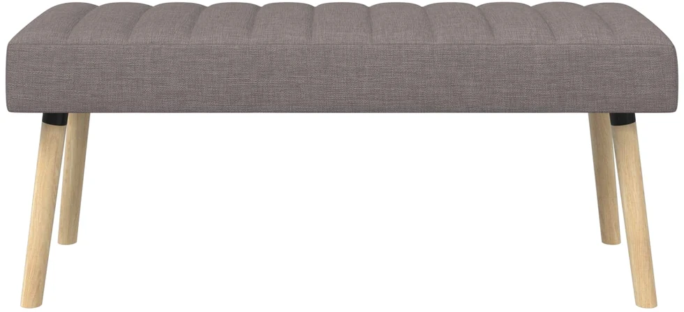 Kanalo paminkštintas suolas Taupe 110 x 40 x 46 cm Audinys